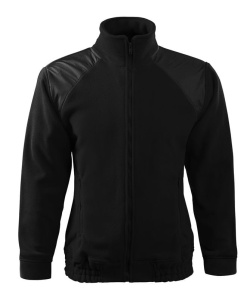 Jacheta casual fleece polar unisex de culoare negru