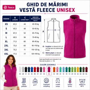 Jachetă Damă Unisex Polar Fleece cu Fermoar Malfini Next 518 – 280 g/m² - Img 4