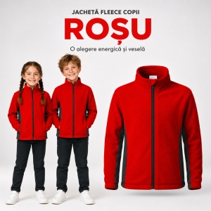Jachetă Fleece Copii Tip Bluză Hanorac cu Fermoar, Călduroasă și Moale – Frosty 529 - Img 14