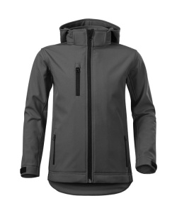 Jacheta softshell pentru copii de culoare gri deschis
