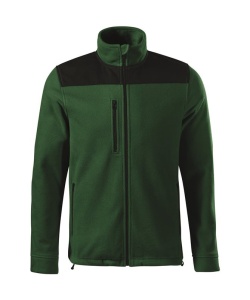 Jacheta calduroasa fleece polar unisex de culoare verde inchis
