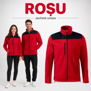 Jachetă Polar Fleece Unisex Damă Bărbat Călduroasă cu Buzunar la Piept și Fermoar – Malfini Rimeck Effect 530, 360 g/m² - Img 21