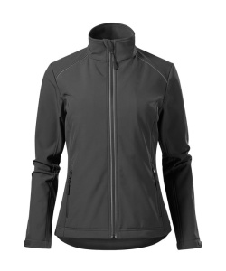 Jacheta softshell dama impermeabila de culoare gri inchis