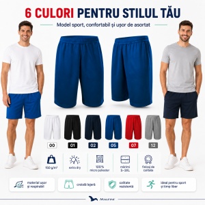 Pantaloni Scurți Bărbați Sport, Lejeri, Ușori și cu Uscare Rapidă – Miles 612 - Img 6