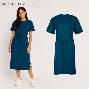 Rochie Lejeră Damă Malfini 816 Muse Tip Tricou, 100% Bumbac, 200 g/m², Mâneci Kimono, XS–2XL - Img 15
