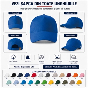 Șapcă Bărbați Sport din Bumbac, Reglabilă cu Cataramă și Cozoroc Curbat – 5P 307 - Img 8