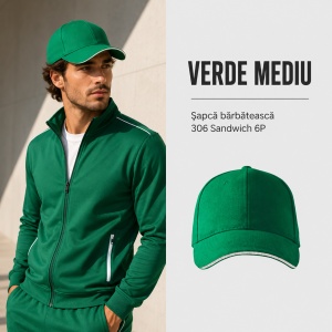 Șapcă Bărbați Sport din Bumbac, Reglabilă cu Cataramă și Cozoroc Curbat – Sandwich 6P 306 - Img 22