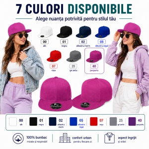 Șapcă damă RAP Malfini 301 5P, 100% bumbac, reglabilă, 7 culori - Img 5