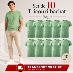 Set 10 tricouri bărbat Malfini Basic Clasic, 100% bumbac, regular fit, 48 culori, mărimi XS–5XL - Img 40