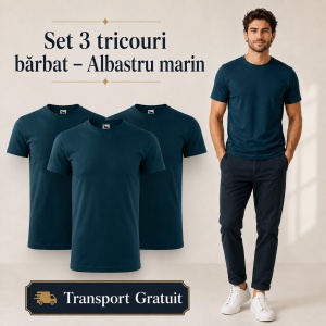 Set 3 Tricouri Bărbat Malfini, 100% Bumbac, 160 g/m², 48 Nuanțe, Mărimi XS–5XL, Transport Gratuit - Img 13