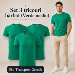 Set 3 Tricouri Bărbat Malfini, 100% Bumbac, 160 g/m², 48 Nuanțe, Mărimi XS–5XL, Transport Gratuit - Img 53