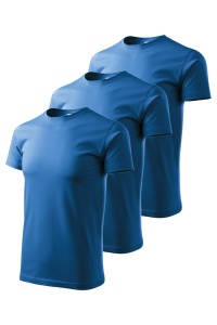 Set 3 tricouri de culoare albastru azuriu