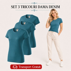 Set 3 tricouri damă, bumbac 100% | 35 de culori disponibile - 134 - Img 18