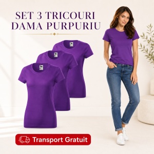 Set 3 tricouri damă, bumbac 100% | 35 de culori disponibile - 134 - Img 38