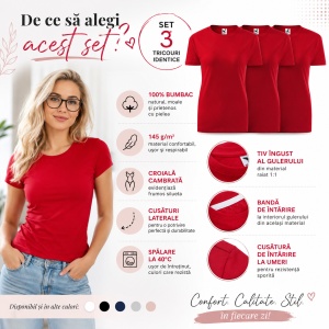 Set 3 tricouri dama - diverse culori pentru femei - Img 3