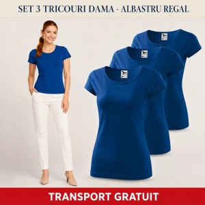 Set 3 tricouri simple dama bumbac 100%, Elegant casual cu decolteu femei, 122 - Img 17