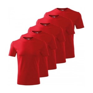 Set 5 tricouri clasice Rosu, barbatesti din bumbac 100%, clasice pentru barbati 132 - Img 6