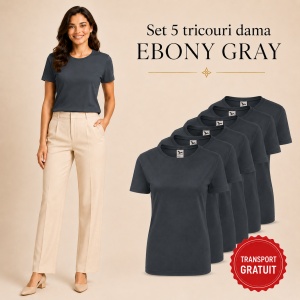 Set 5 tricouri damă simple casual | din bumbac 100%, slim fit XS - 2XL - Img 21