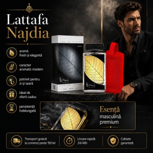 Set parfum Lattafa Najdia 100ml, parfum Arabesc, Barbati, Gentuta cosmetice - Img 6