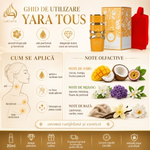 Set parfum Lattafa Yara Tous Concentrated Oil 20ml, parfum Arabesc, Femei, Gentuta cosmetice - Img 6