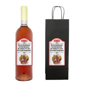 Set personalizat sticla de vin rose, cu mesaj haios pentru cadou zi de nastere - Img 28