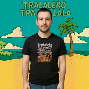 Tralalero VS Tung Tung Tung Sahur ** Tricou Tralalero Tralala Copii | Dama | Barbat - Img 9