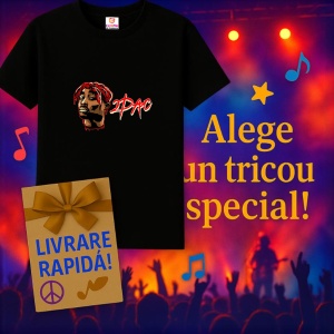 Tricou 2Pac cartoon red dreads, muzica RAP, Dama | Barbat | Copii, Culoare Negru - Img 11