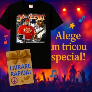 Tricou 50 Cent - Duo Portrait, muzica Hip-Hop / Rap, Dama | Barbat | Copii, Culoare Negru - Img 15