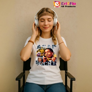 Tricou A$AP Rocky - Casual Smiling, muzica Hip-Hop / Rap, Dama | Barbat | Copii - Img 6