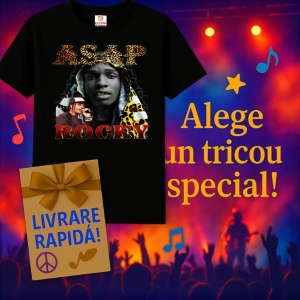 Tricou A$AP Rocky - Leopard Hoodie, muzica Hip-Hop / Rap, Dama | Barbat | Copii, Culoare Negru - Img 13