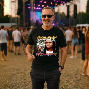 Tricou A$AP Rocky - Money Background, muzica Hip-Hop / Rap, Dama | Barbat | Copii, Culoare Negru - Img 9