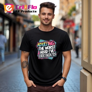 Tricou Adulting Worst Hood Ive Been To, Copii | Dama | Barbat, culoare negru - Img 5