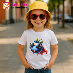 Tricou Afine amuzant de vara super erou, Fructe, Copii | Dama - Img 4