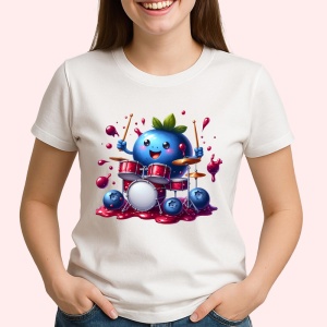 Tricou Afine amuzant de vara tobosar, Fructe, Copii | Dama - Img 2