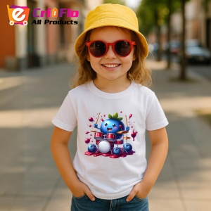 Tricou Afine amuzant de vara tobosar, Fructe, Copii | Dama - Img 4