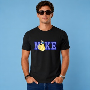 Tricou Alba Ca Zapada Snow White Princess Blue Glitter Urban Typography, din bumbac 100%, tricou negru, Copii | Dama | Barbat