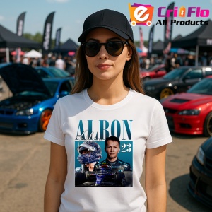 Tricou Alex Albon Portret Si Masina Red Bull Formula 1, Copii | Dama | Barbat - Img 9