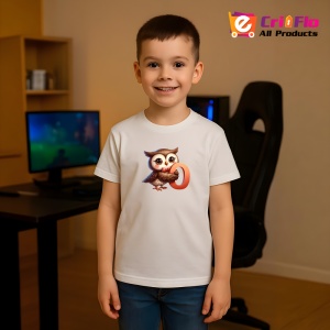 Tricou Alfabet Litera O , Alb, Unisex Dama si Barbat | Copii - Img 8