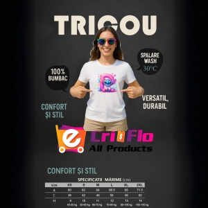 Tricou Alfabet Litera P cu Stitch Roz fericit, explozie de culori, Alb, Unisex Dama si Barbat | Copii - Img 5