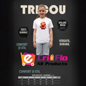 Tricou Alfabet Litera U cu animal Uakari , Alb, Unisex Dama si Barbat | Copii - Img 5