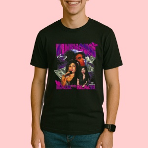 Tricou Amy Winehouse, muzica R&B, Dama | Barbat | Copii, Culoare Negru - Img 3