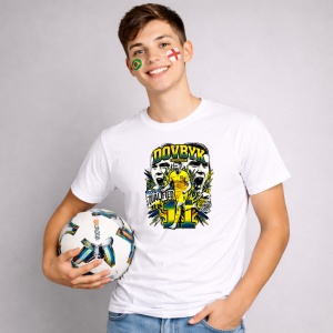 Tricou Artem Dovbyk Ukraine World Cup Fifa 2026, din bumbac 100%, tricou alb, Copii | Dama | Barbat - Img 2