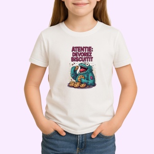 Tricou atentie devorez biscuiti, Copii | Dama | Barbat