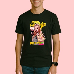 Tricou Avril Lavigne - Bite Me, muzica Pop Punk, Dama | Barbat | Copii, Culoare Negru - Img 3
