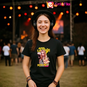 Tricou Avril Lavigne - Bite Me, muzica Pop Punk, Dama | Barbat | Copii, Culoare Negru - Img 5
