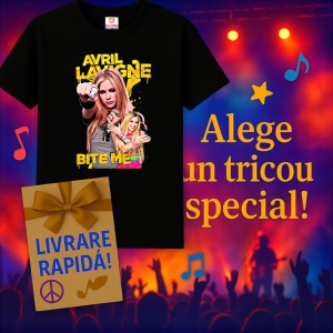Tricou Avril Lavigne - Bite Me, muzica Pop Punk, Dama | Barbat | Copii, Culoare Negru - Img 7