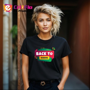Tricou Back To School Design Colorat Scoala, din bumbac 100%, tricou negru Copii | Dama | Barbat - Img 8