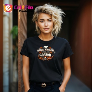 Tricou Barbat Adevarat Conduce La Gratar Amuzant, din bumbac 100%, tricou negru Dama | Barbat - Img 4