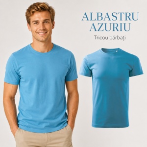 Tricou Bărbat Basic Free, 100% Bumbac, Guler Rotund, Croială Tubulară, S–3XL, 18 Culori - Img 13