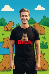 Tricou Barbat CapyBara - Bruhhh